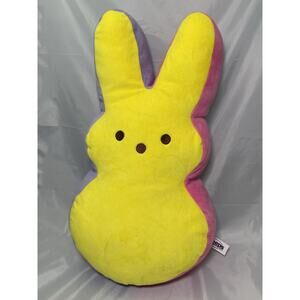 Peeps Easter Bunny Plush Stuffed Animal Toy Color block 16” Tall
